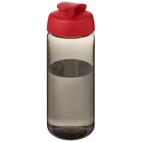Bouteille sport promotionnelle 600 ml H2O Active® Octave Tritan™ Charbon et Rouge